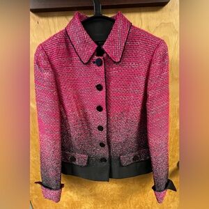 Worth New York Jacket Size 4 Pink And Black Classy